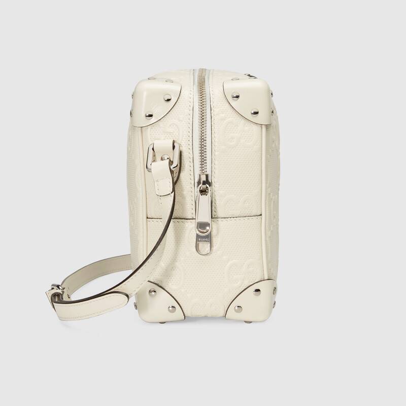 Gucci GG Embossed Shoulder Bag 626363 White